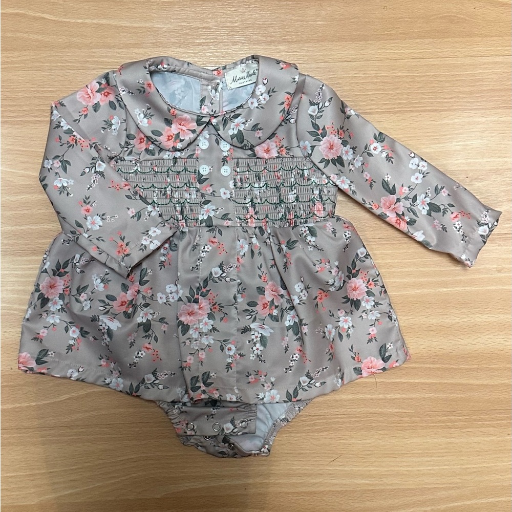 Marie Nicole Floral Baby Dress with Bloomers
